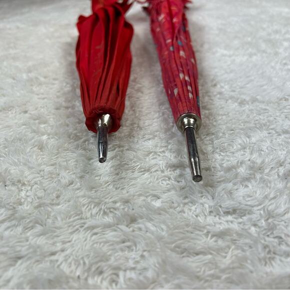 Antique Vintage 1850s Victorian pagoda parasol Lucite handle - 2 umbrellas - Picture 5 of 15